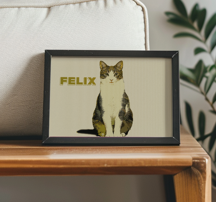 Gepersonaliseerde illustratie halve toon dieren poster - TenStickers