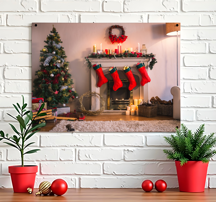 Gezellige sfeer kerst poster - TenStickers