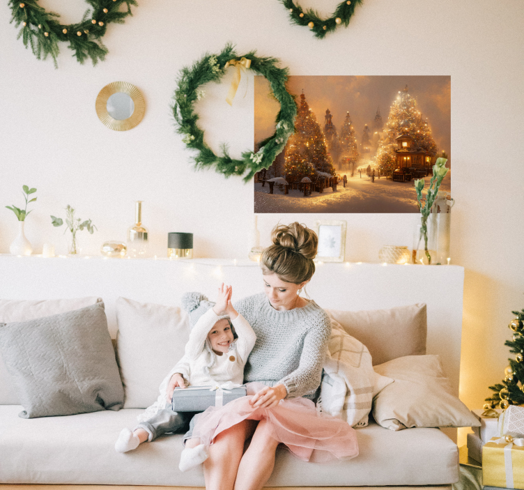 Gezellige winter wonderland poster - TenStickers