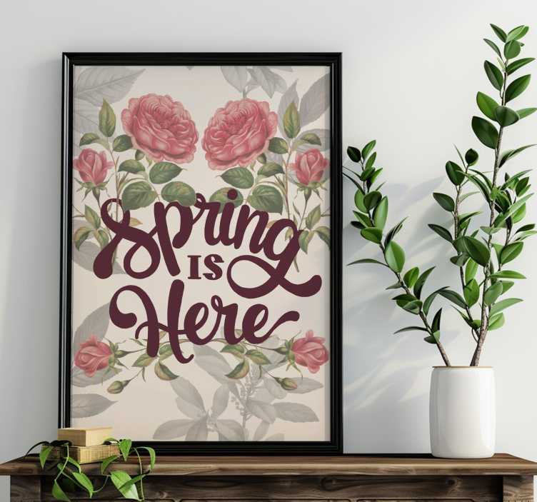 Het is lente poster bloem - TenStickers