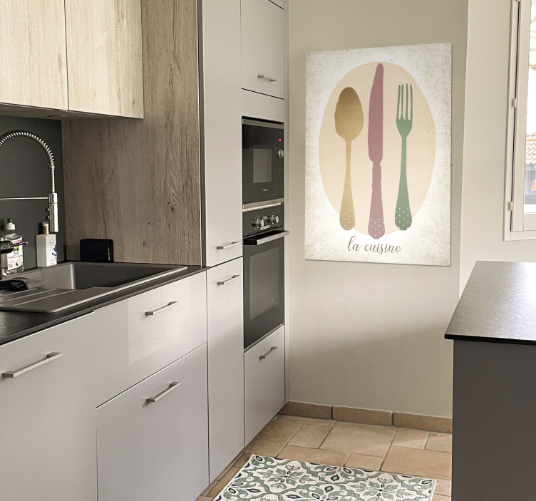 Keuken bestek poster cuisine - TenStickers