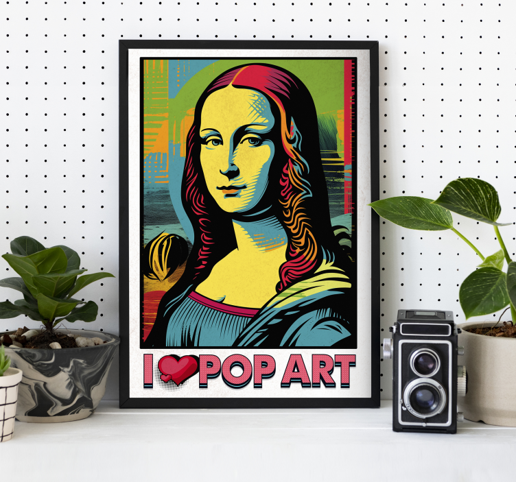 Kleurrijke gioconda pop-artposter - TenStickers