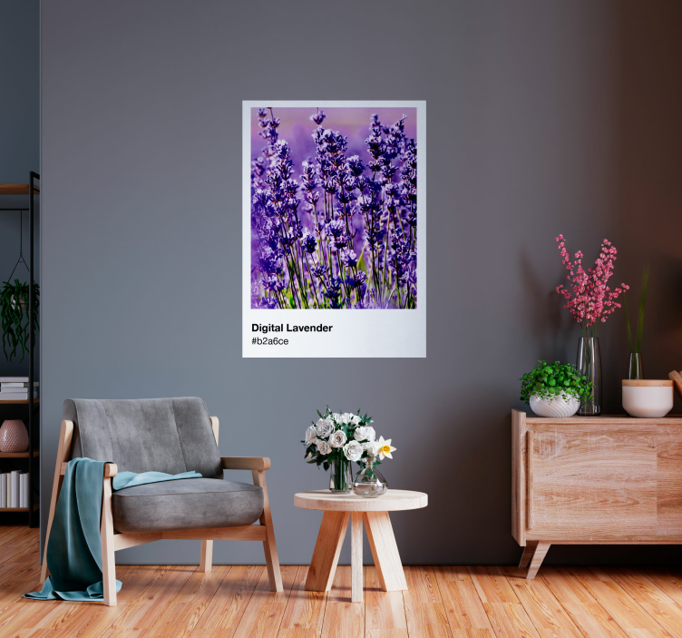 Lavendel bloem poster digitaal - TenStickers