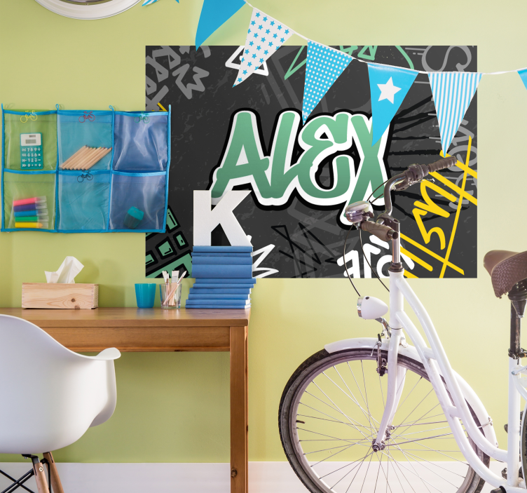 Met naam gepersonaliseerde graffiti poster - TenStickers