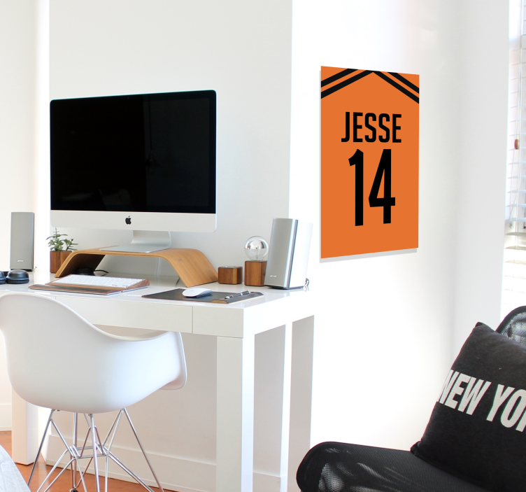 Personaliseerbaar voetbal t-shirt - TenStickers