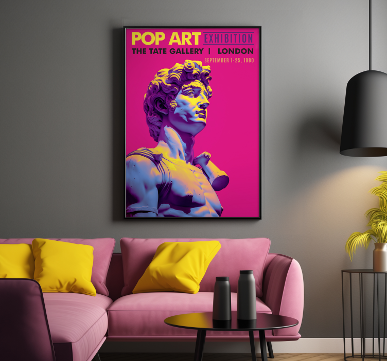 Popart tentoonstelling poster woonkamer - TenStickers