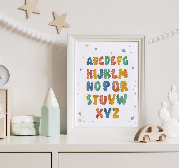 Poster alfabet letters dinosaurus - TenStickers