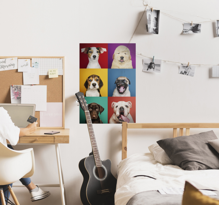 Poster verschillende honden puppies - TenStickers