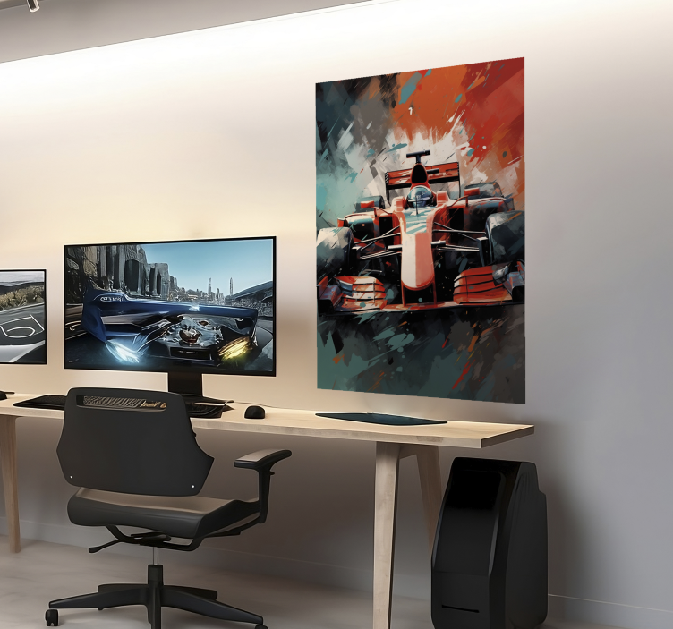 Race auto formule 1 poster - TenStickers