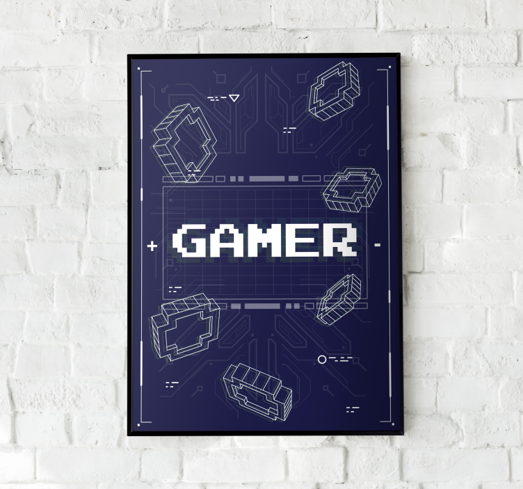 Retro-gamer videogameposter - TenStickers
