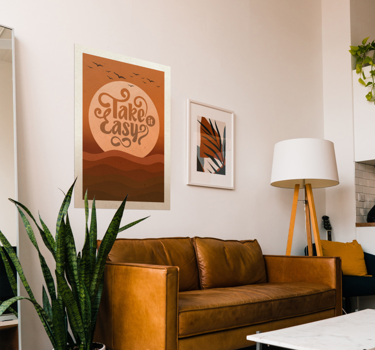 Tekst poster take it easy - TenStickers