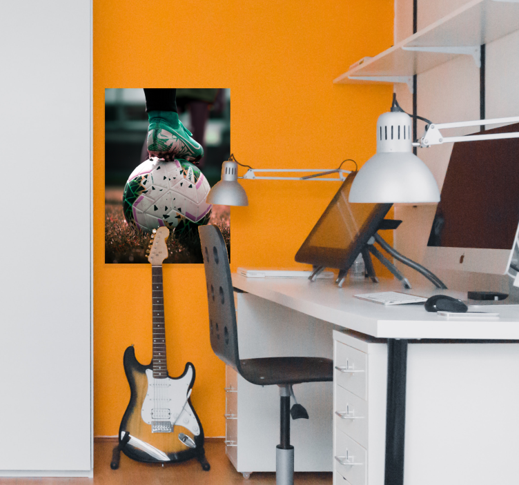 Voetbalschoen realistische poster - TenStickers