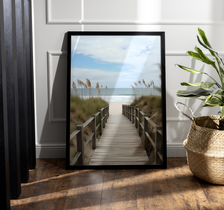 Winderig strand realistische fotoposter - TenStickers