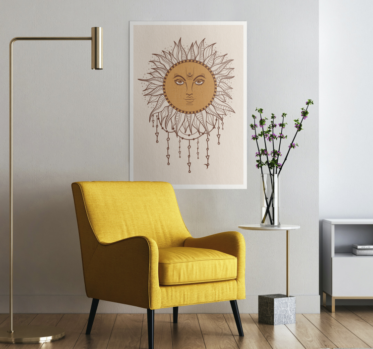 Zon poster in bohemian stijl - TenStickers