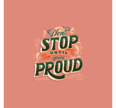 Poster woonkamer quote trots - TenStickers
