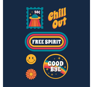 Poster woonkamer jaren 70 plezier en ontspanning - TenStickers