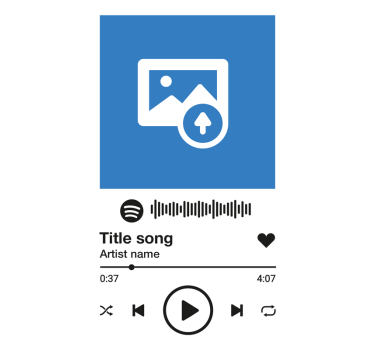 Poster woonkamer op maat met spotify nummer - TenStickers