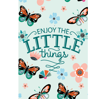 Geniet van de kleine dingen poster woonkamer - TenStickers
