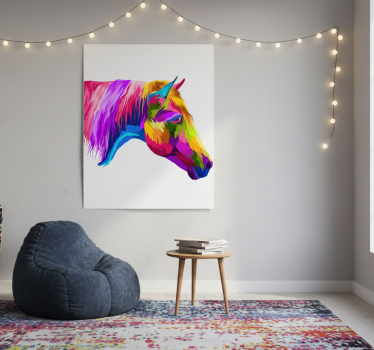 Poster woonkamer caballos in meerdere kleuren - TenStickers