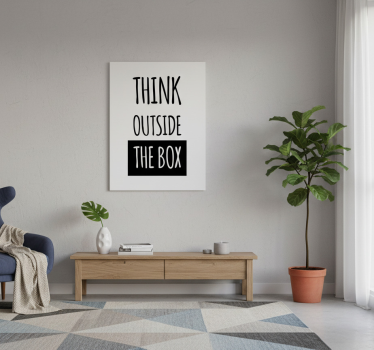 Poster woonkamer denk buiten de lijnen - TenStickers
