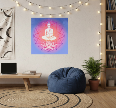 Poster woonkamer mandala boeddha mediterend - TenStickers