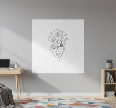 Poster woonkamer minimalistische vrouw zonder gezicht - TenStickers