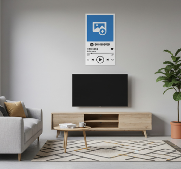 Poster woonkamer op maat met spotify nummer - TenStickers