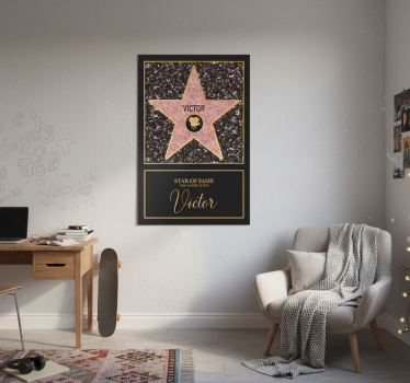 Poster woonkamer op maat ster van roem - TenStickers