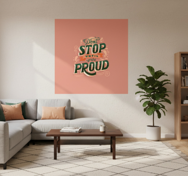 Poster woonkamer quote trots - TenStickers