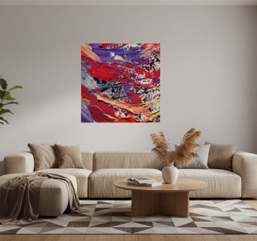 Poster woonkamer splash kleuren schilderij - TenStickers