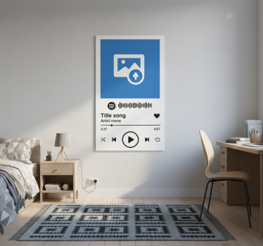 Poster woonkamer spotify canvas witte achtergrond - TenStickers