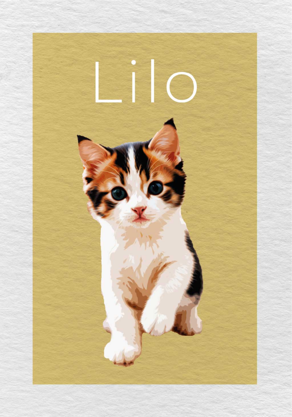 Gepersonaliseerd tekeneffect andere dieren poster - TenStickers