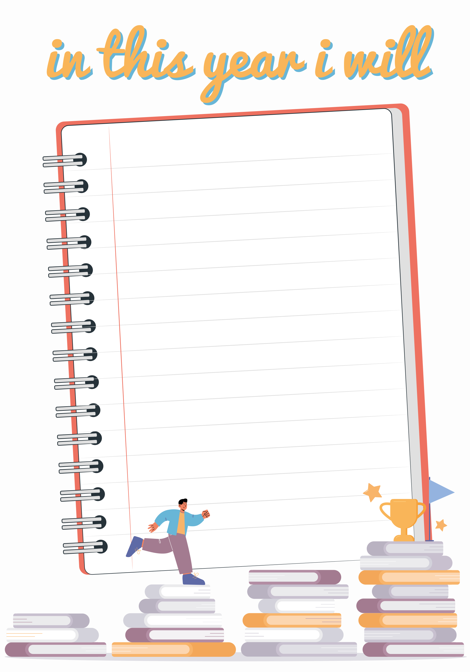 Doelen van het jaar poster - TenStickers