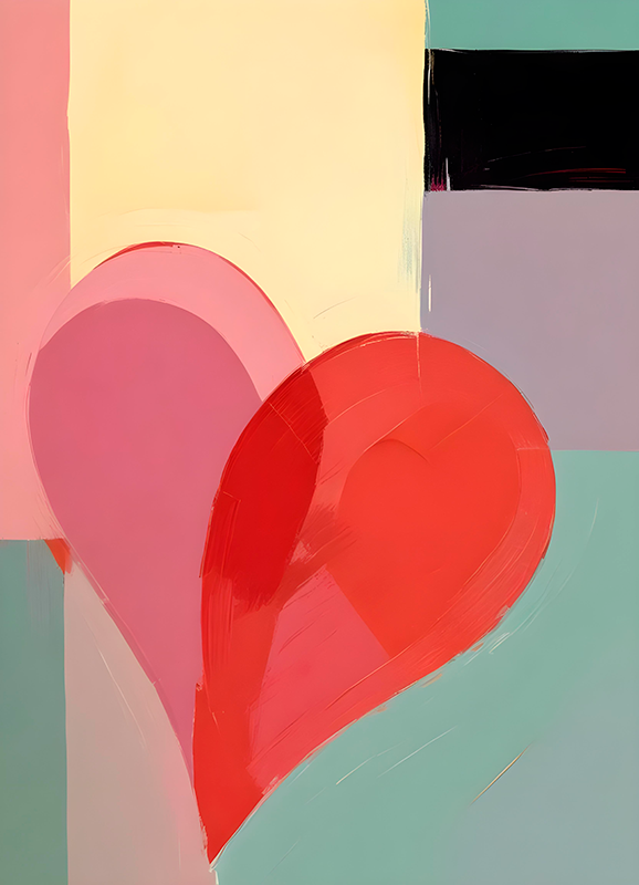 Hart schilderij realistische fotoposter - TenStickers