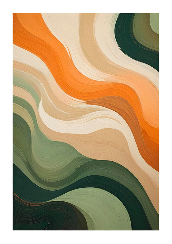 Veelkleurige pastels kunstposter - TenStickers