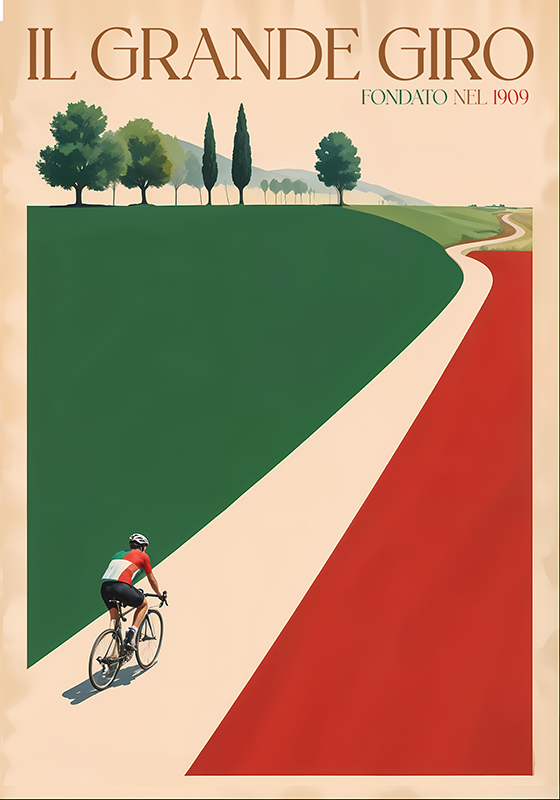 il grande giro poster fiets - TenStickers