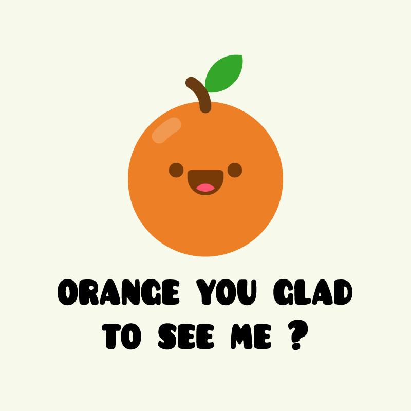 Poster keuken grappige quote met oranje - TenStickers