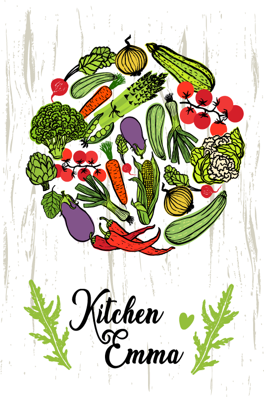 Poster keuken met groenten - TenStickers
