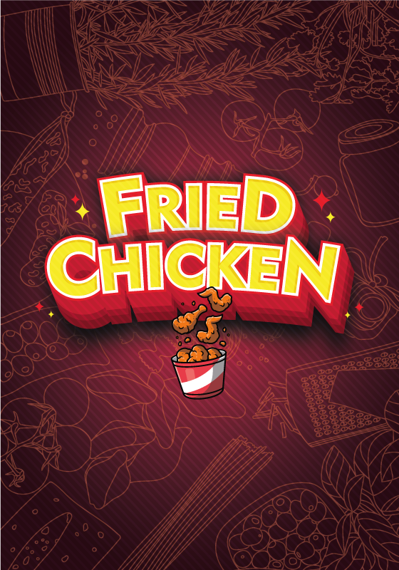 Poster keuken graffiti taco gefrituurde kip - TenStickers