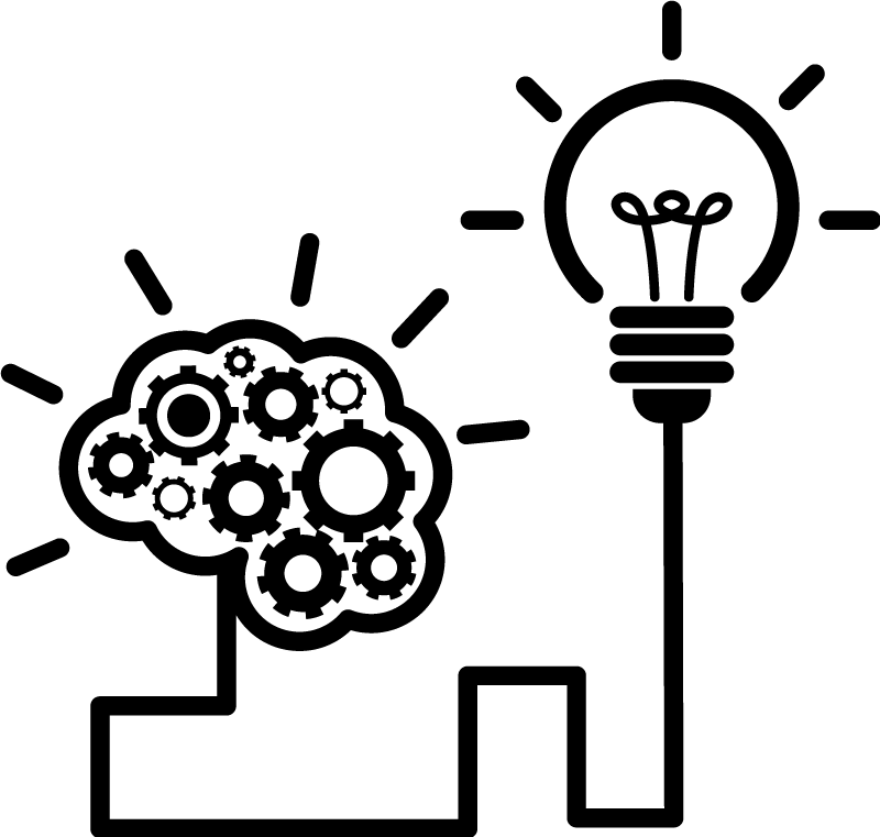 Poster kantoor brain idee gloeilamp - TenStickers