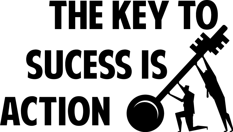 Poster kantoor succes is actie - TenStickers