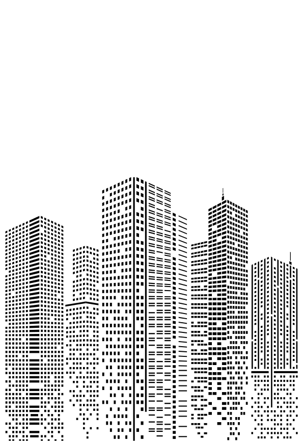 Poster kantoor stadsgezicht skyline - TenStickers