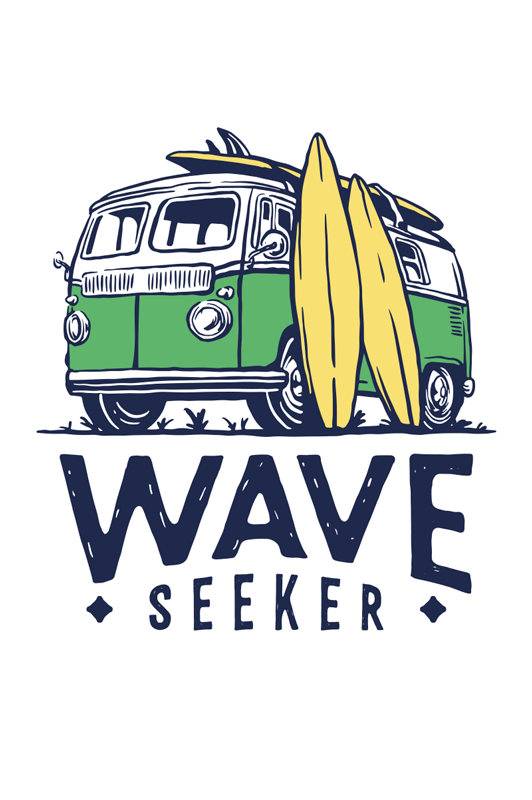 Poster tienerkamer surfer thema - TenStickers