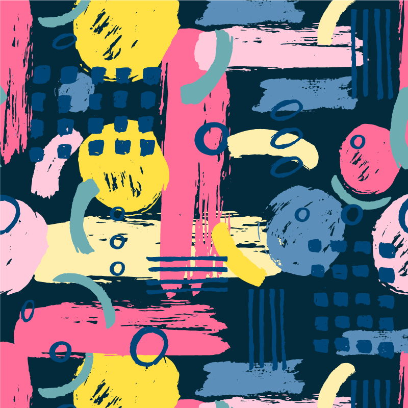 Poster woonkamer abstracte kleuren - TenStickers