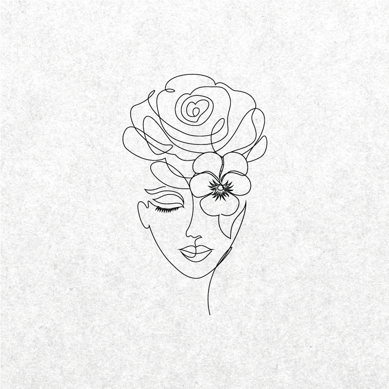 Poster woonkamer minimalistische vrouw zonder gezicht - TenStickers