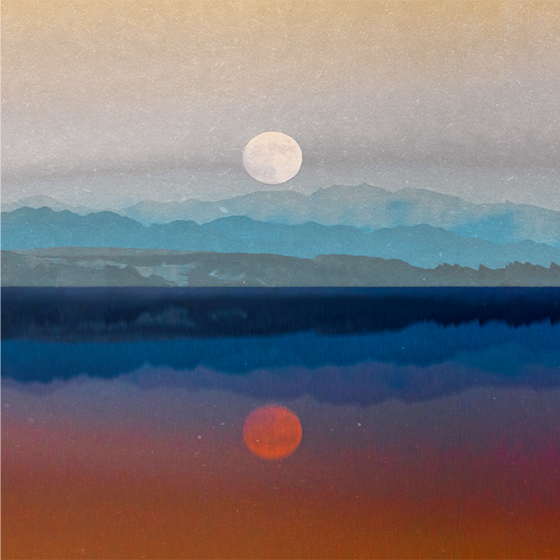 Poster woonkamer prachtig maanontwerp - TenStickers