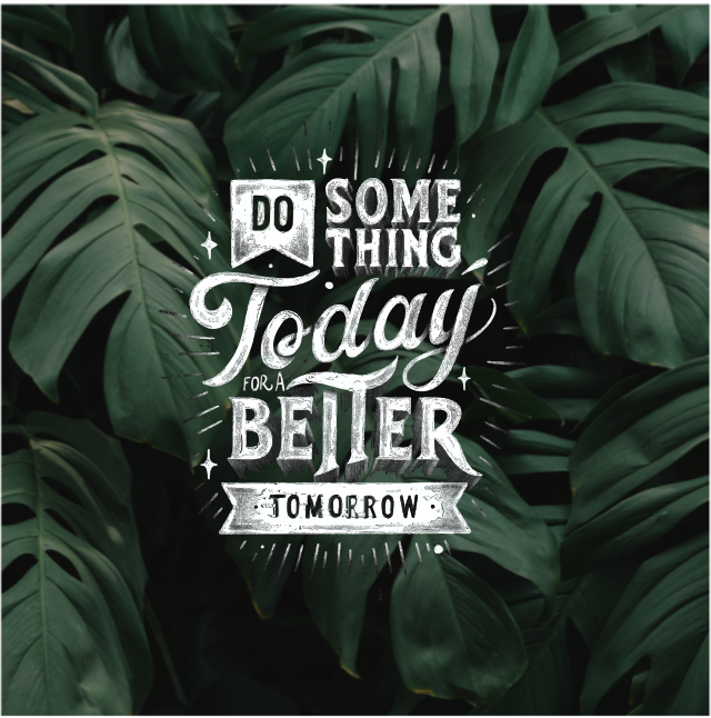 Poster woonkamer citatie een betere morgen - TenStickers