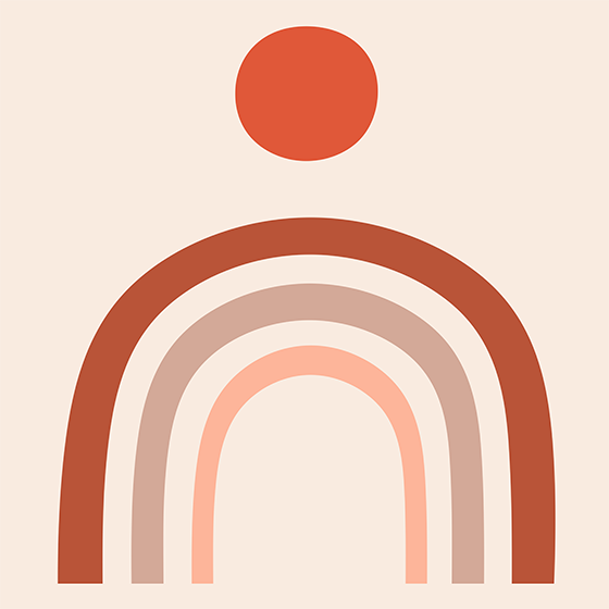 Poster woonkamer wandkunst regenboog - TenStickers