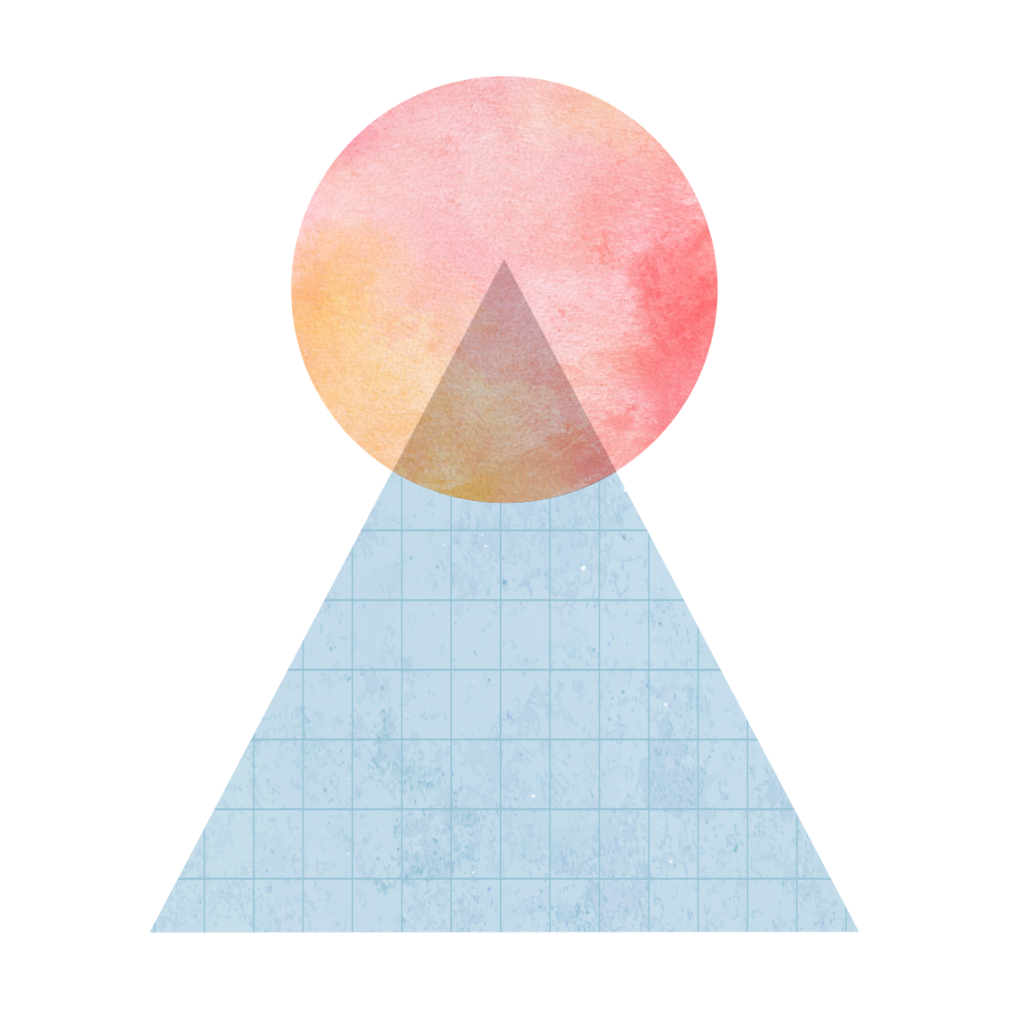 Poster woonkamer zon en wandkunst driehoek - TenStickers