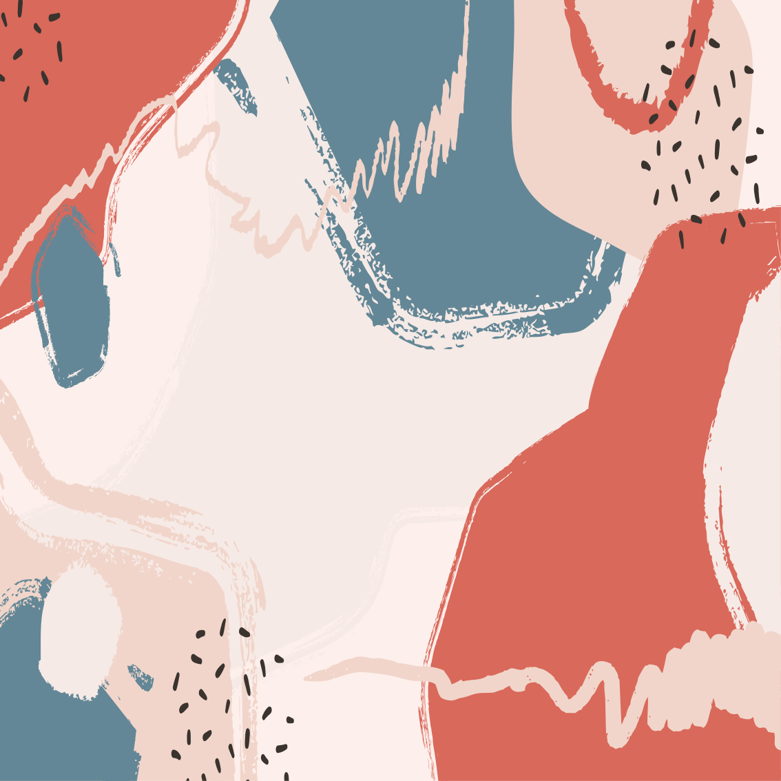 Poster woonkamer abstracte wandkunst vormen - TenStickers